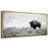 Cow " Monochrome Bison In The Plains Rustic Retro Art Decor Extra Large Artwork Pictures "-98042337-111375423