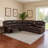 Faux Leather Reclining Curved Sectional Symmetrical-1394986875