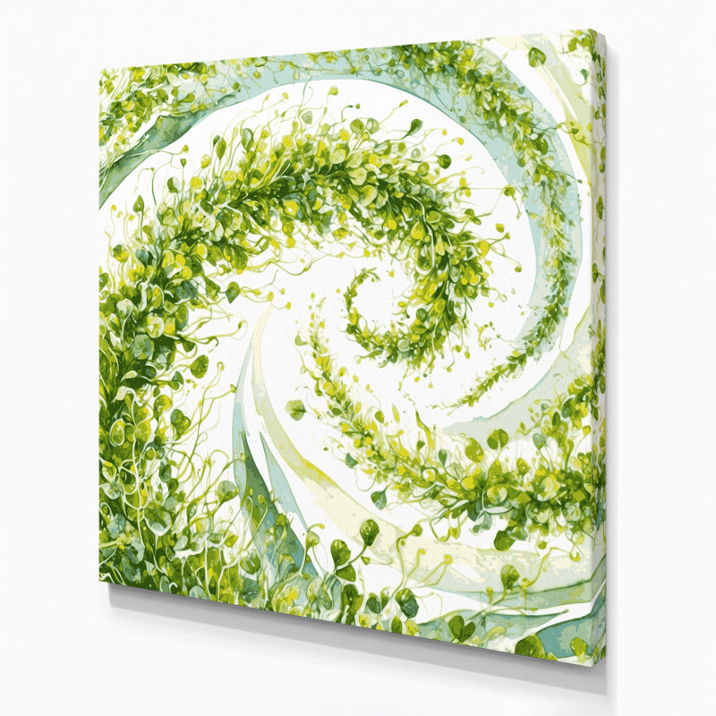 Art mural sur toile légumes choux de luzerne, H 16 po x l 16 po