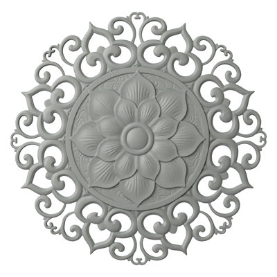 Médaillon de plafond Endurathane Melissa, diamètre extérieur 47 1/4 po x P 3/4 po, apprêté en usine