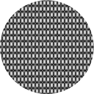 Tapis noir/blanc à motifs
