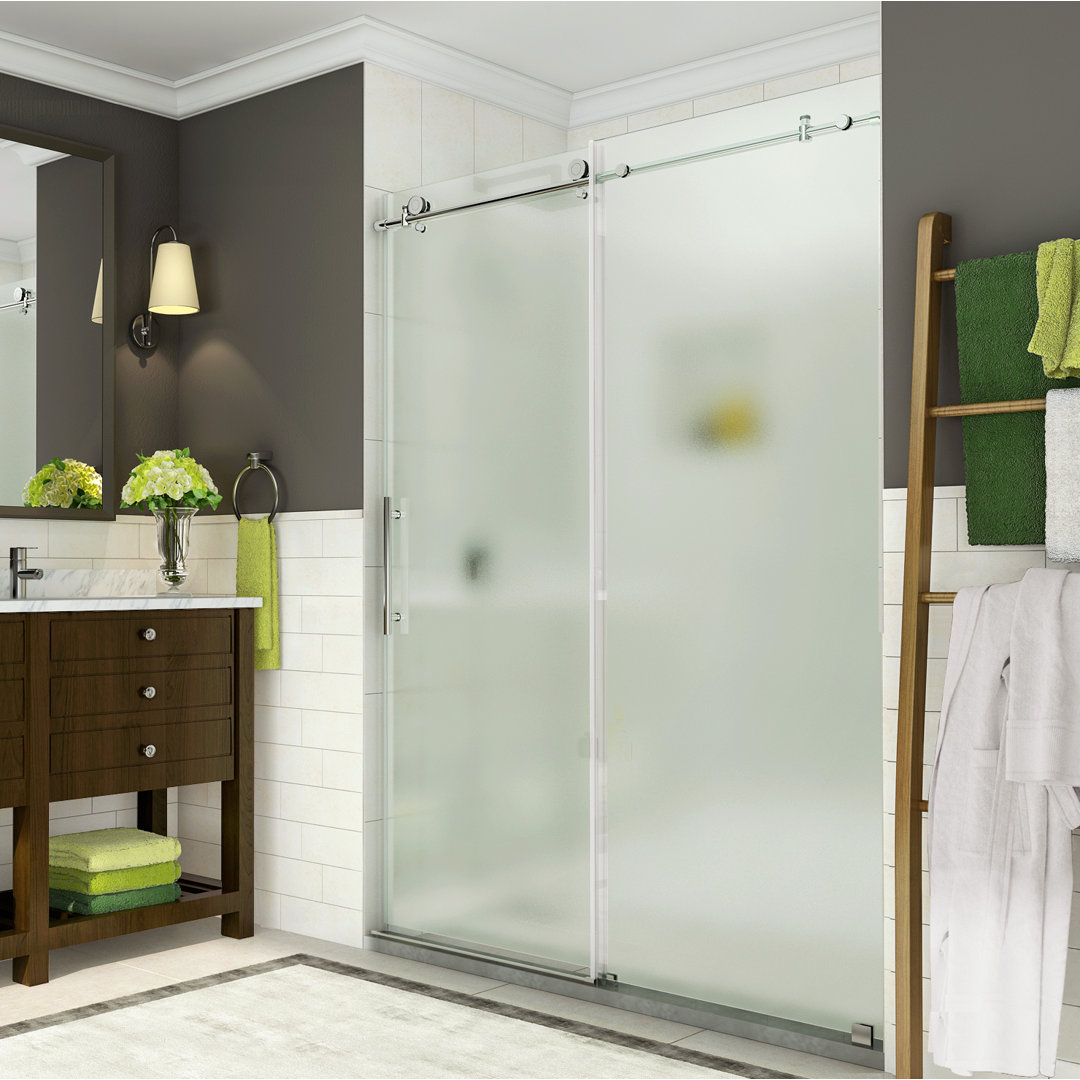 Coraline 48" x 75" Single Sliding Frameless Shower Door Aston 