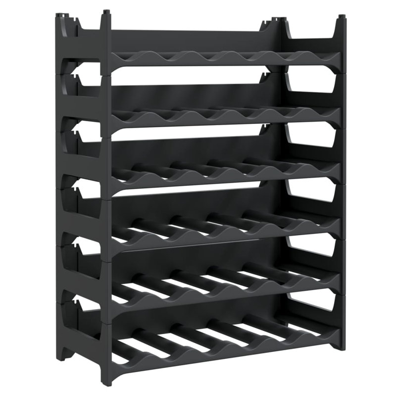 Bilderback Tabletop Wine Bottle Rack in Anthracite, 78cm H x 60cm W x 26cm D