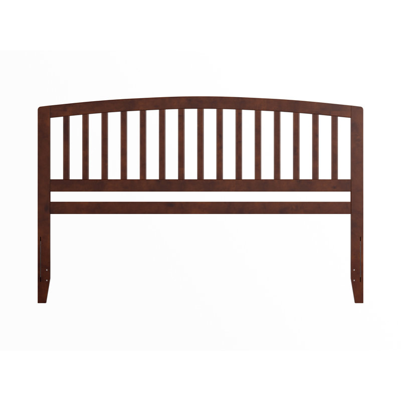 Bharmal Solid Wood Arched Slat Headboard, Walnut, King