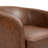 Applewold Upholstered Coffee Faux Leather Swivel Barrel Chair with Solid Wood Base-192044275