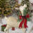 Set Of 2 48" Tall Large Iron Reindeer With Pinecone Bow