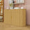 Buffet élégant en bois avec portes courbes, 2 tiroirs et 3 tablettes latérales