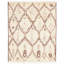 Tapis unique en laine noué à la main style ivoire marocain années 2010 de 7 pi 8 po x 9 pi 7 po Fjodor