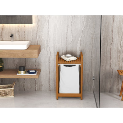 Wood Laundry Sorter with Handles