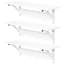 Tablette flottante avec crochets Ciardi - Tablette de rangement murale, rangement compact-858827532-823218562