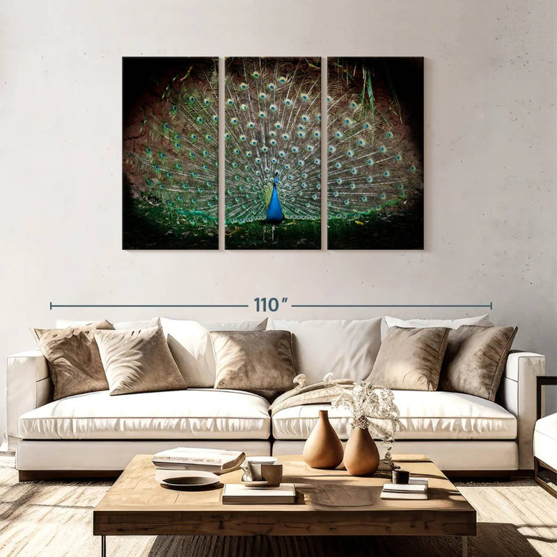 Brampt  Peacock Elegance, 48" H x 74" W