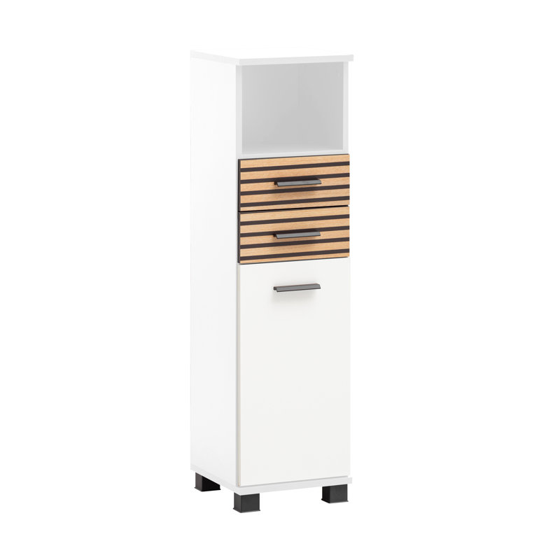 Rayel Bathroom Cabinet, White Matt