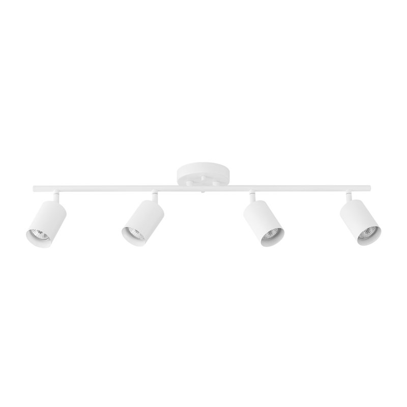 Ensemble de rail d'éclairage 4 lumières 30 "Sarva, Blanc mat, Blanc mat
