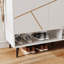 30 Pair Shoe Storage Cabinet,6-Tier Entryway Shoe Cabinet With 3 Doors