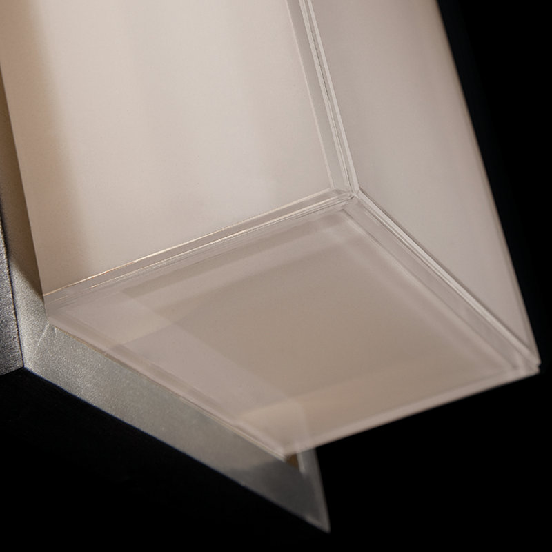 Ledge Wall Light, Brushed Aluminum, 8" H x 6" W x 4" D, 3000K