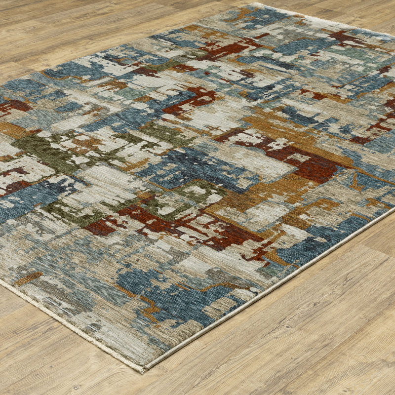 Tahli Abstract Indoor Rug, Rectangle 3'3" x 5'