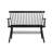 Black Wooden Chair In Style With Spindle Back Bench Ornamentation-1762011298