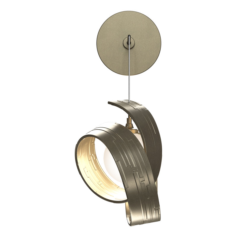 Riza Aluminum Armed Sconce, Soft Gold