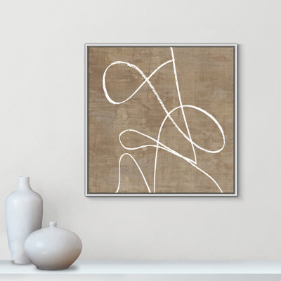Swooping Lines - Peinture sur toile avec cadre flottant