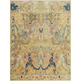 Hand Knotted Wool Oriental Area Rug in Camel
