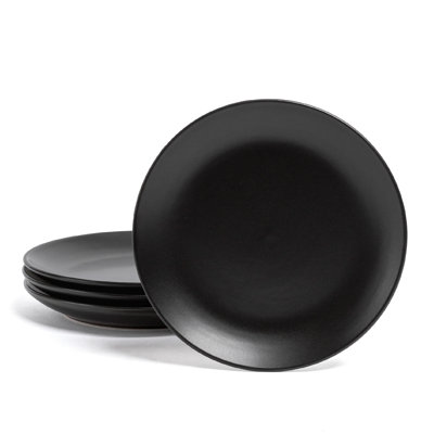 Over&Back Coupe Semi Hand-Finished Stoneware Appetizer Plates