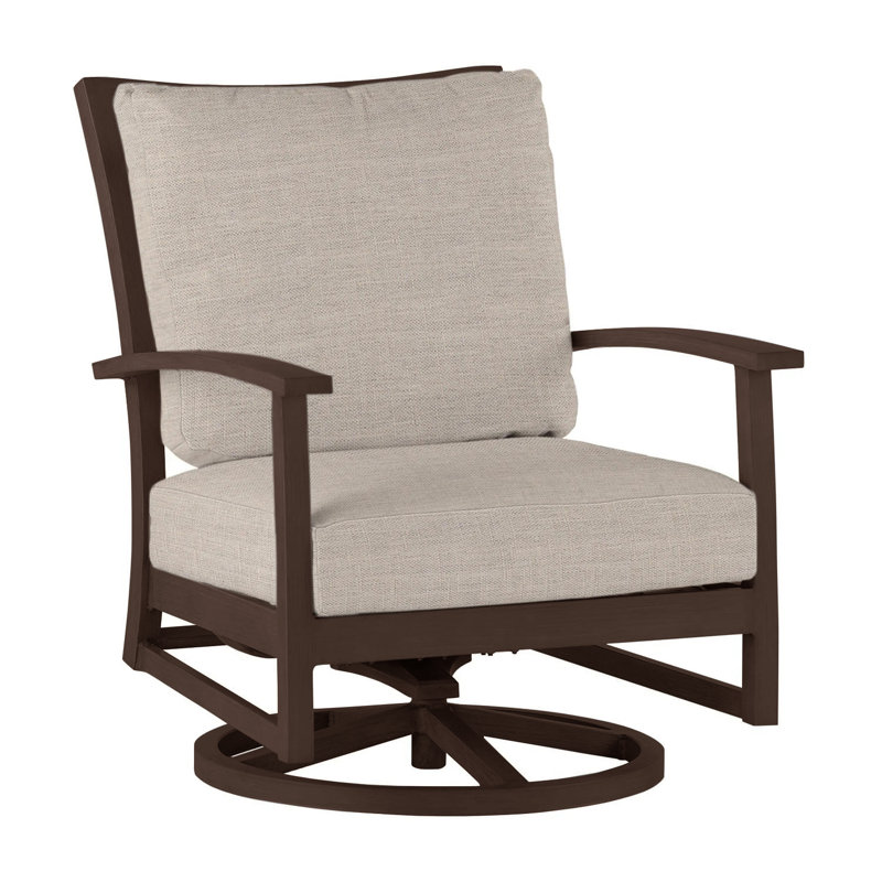 Charleston Patio Lounge Chair with Cushions, Oyster, Linen Dove, Welt