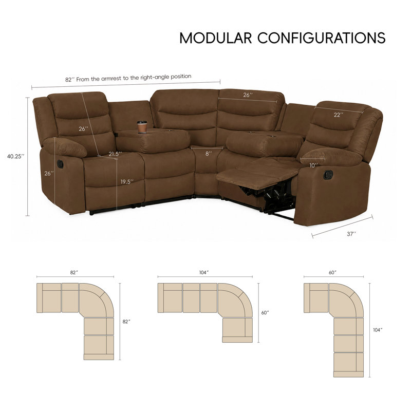 Porte-gobelets modulaires inclinables Monchat Monchat, Microfibres brunes