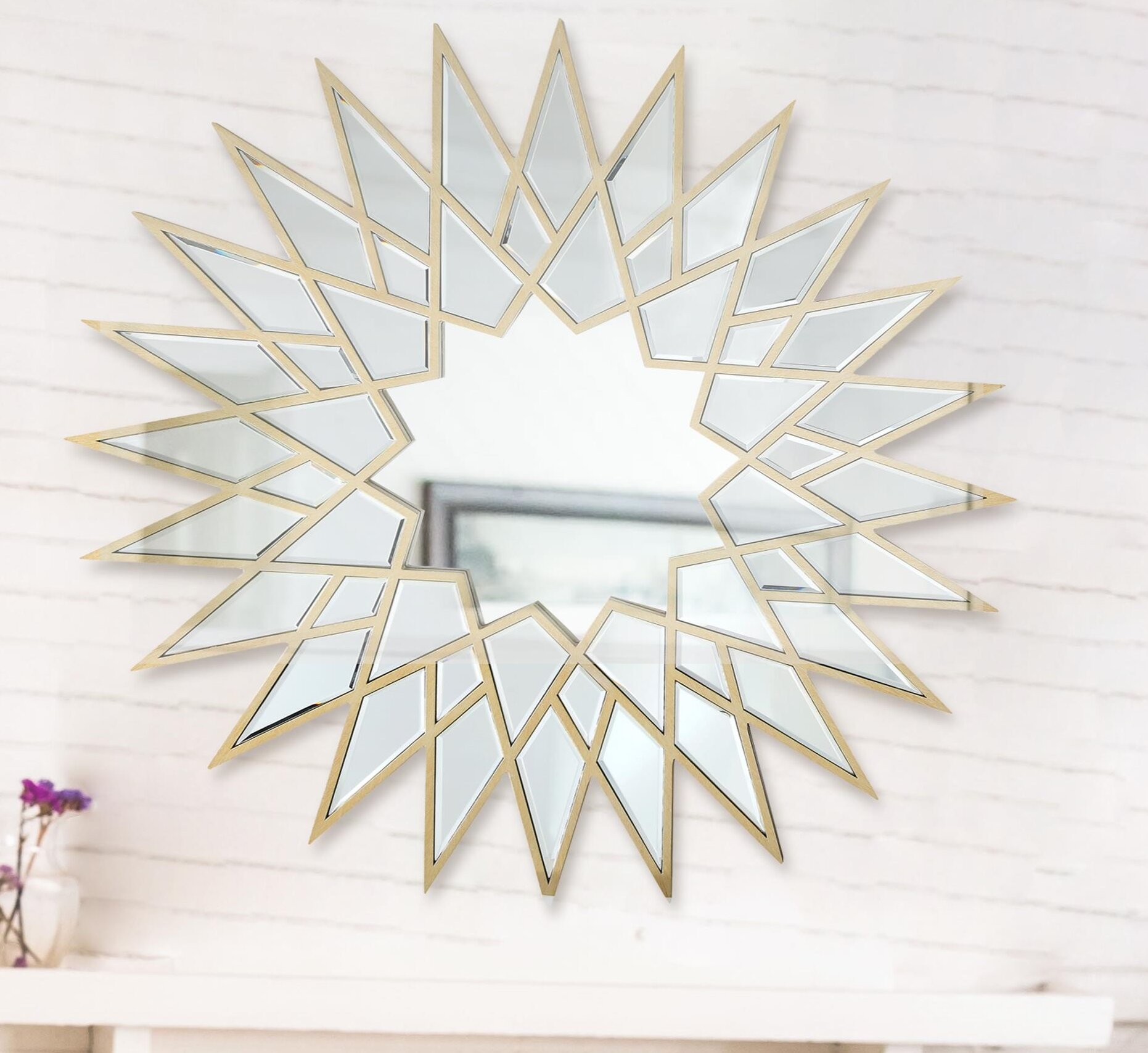 Mercer41 Hills Glass Flat Mirror | Wayfair