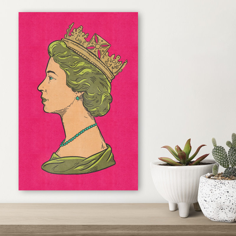 Art mural emblématique grand profil contemporain, H 18 po x l 12 po