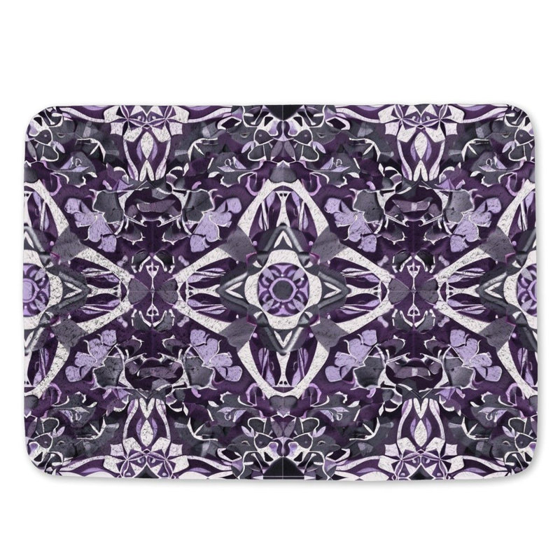 Darkiel Microfiber / Microsuede Non-Slip Bath Mat, 17" W x 24" L