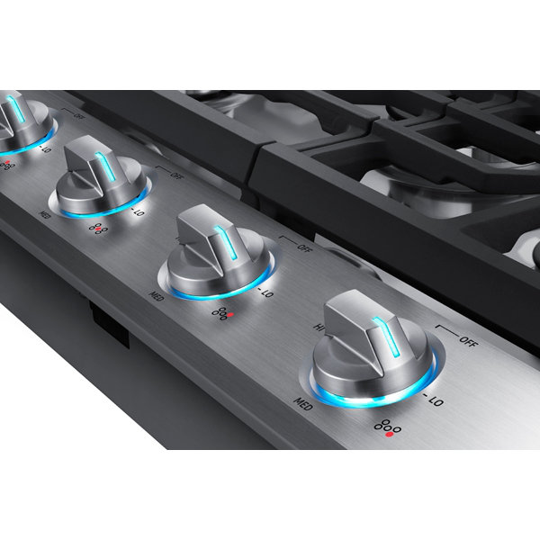 Plaque de cuisson au gaz Samsung avec boutons lumineux Samsung, Acier Inoxydable