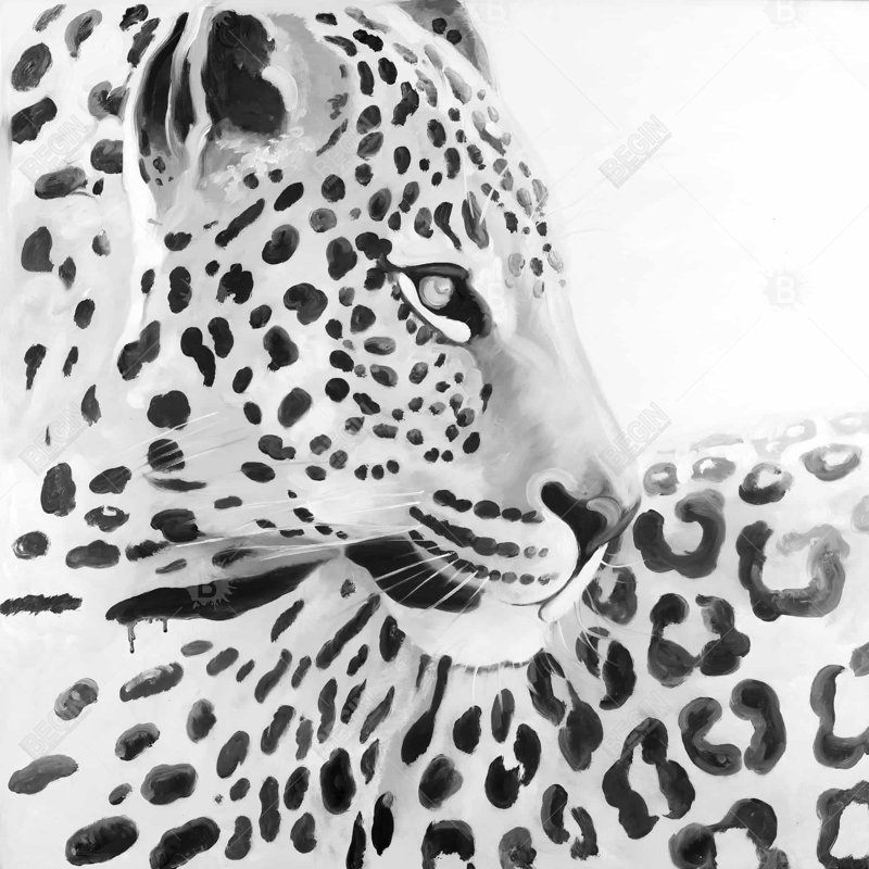 Beautiful leopard - 18"x18" Throw pillow - Poly twill - Print on demand