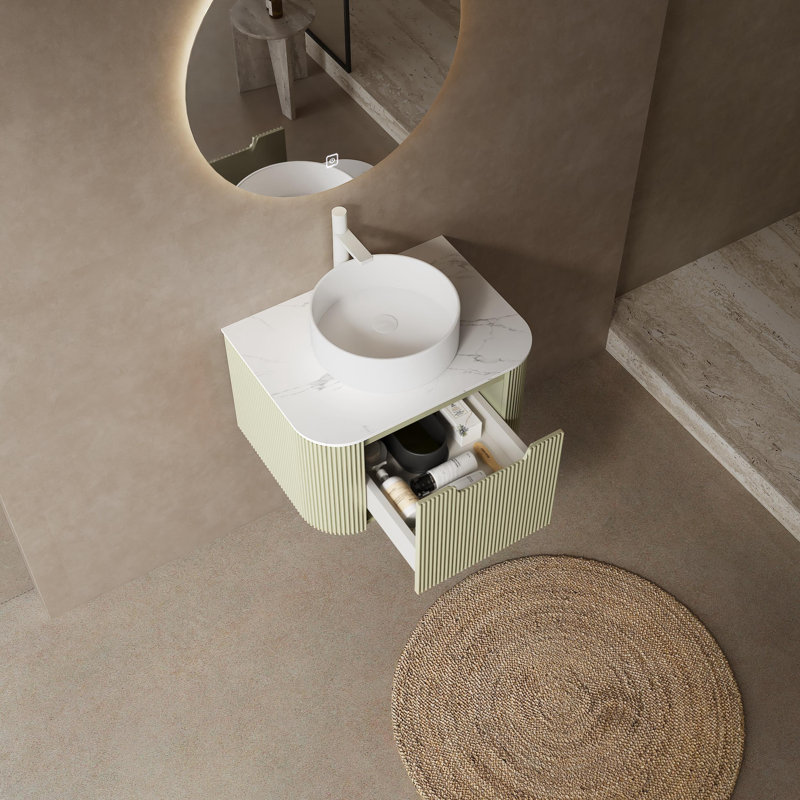 Ensemble de meuble-lavabo mural flottant 24 po avec lavabo 24 po Modern