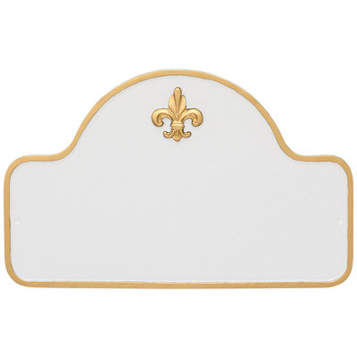 Plaque d'adresse à deux lignes Fleur de Lis Lexington