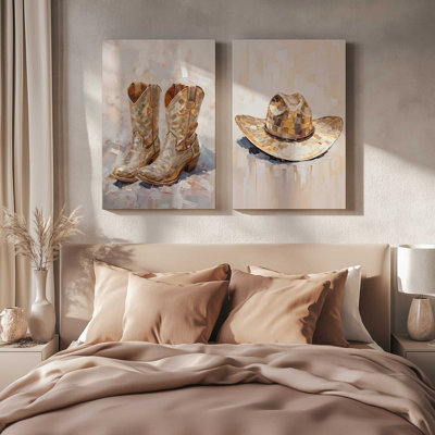 Cowboy Essentials in Tan Set of 2