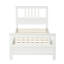 Lit plateforme élégant et durable en bois avec tête et pied de lit à panneaux, parfait pour toute chambre à coucher