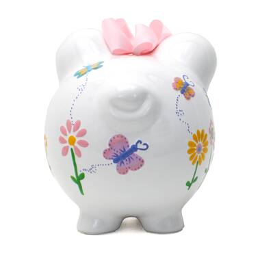 SOBEIT Cute Piggy Bank Ceramic Piggy Bank for Girls Boys Kids Adults Large  Pi