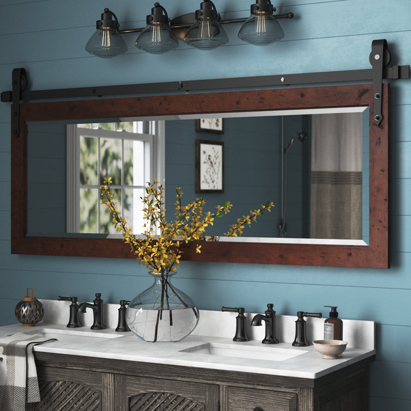 Neace Wood Frame Mirror, 31" x 71", Dark Walnut