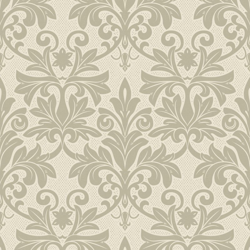 Rococo Relief - Wallpaper, Pewter Blue, Peel & Stick
