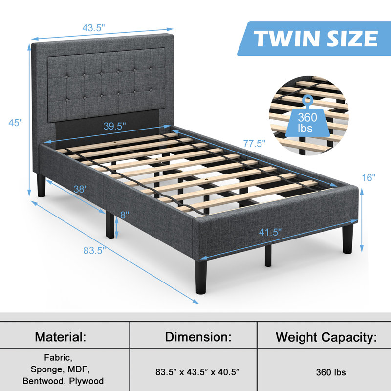 Upholstered Platform Bed