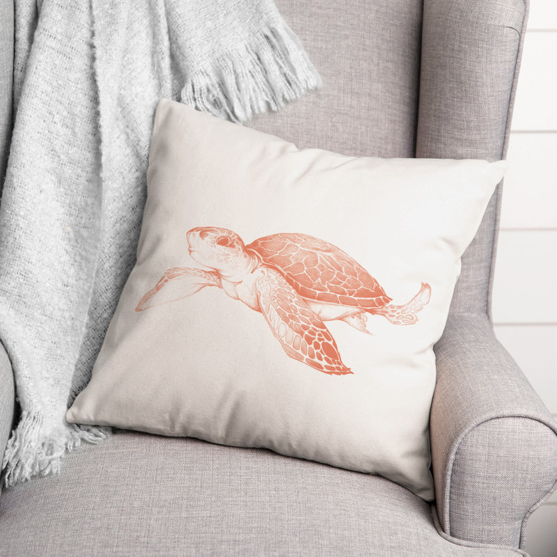  Housse et insert de coussin carré peint, Orange