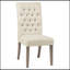 Oatmeal And Vineyard Oak Tufted Back Parson Chairs (Set Of 2)