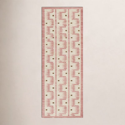 Freya Hand Woven Wool and Cotton Geometric Area Rug
