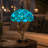 Tiffany Table Lamp, Adjustable 3 Color Temperature, Blue Green Style Lampshade & Metal Leaf Base Desk Reading Light 12X12X19 Inches Decor for Bedroom Living Room Office-1649041815