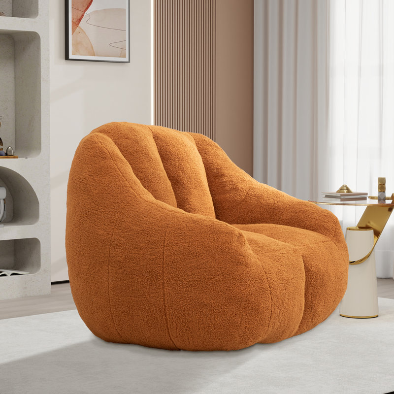 Fauteuil à billes, fauteuil de plancher moderne, Peluche jaune