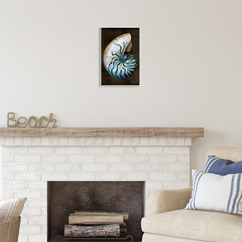 Nautilus foncé foncé par Caroline Kelly, H 15 po x l 10 po x P 0,5 po