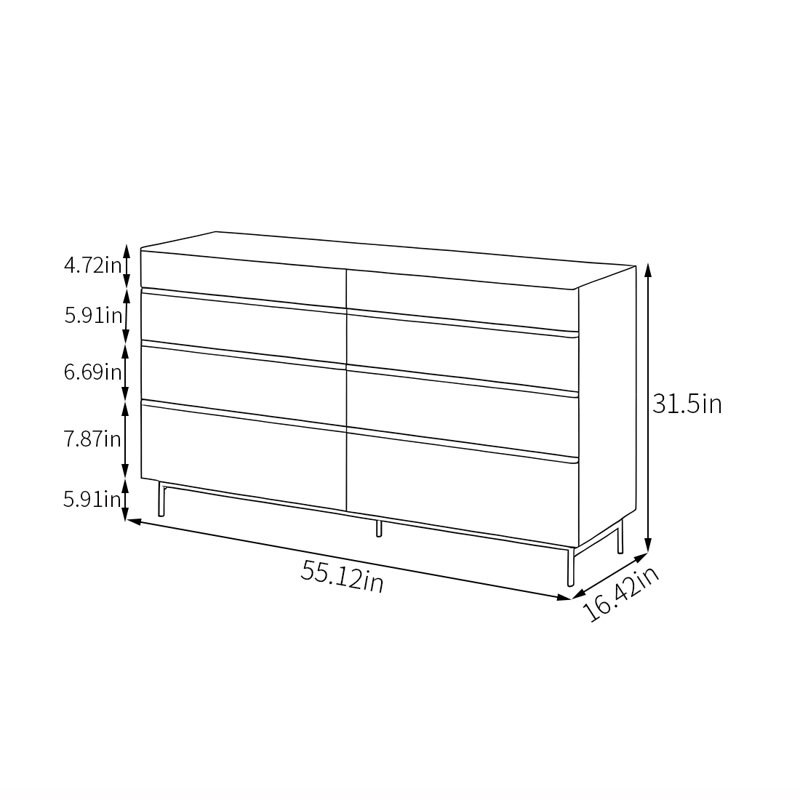 Modern simple multi-functional drawer sideboard