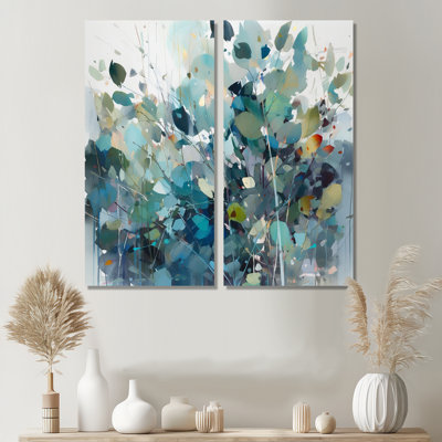 Green Leaf Foliage III - Mauve, estampes d'art traditionnelles sur toile