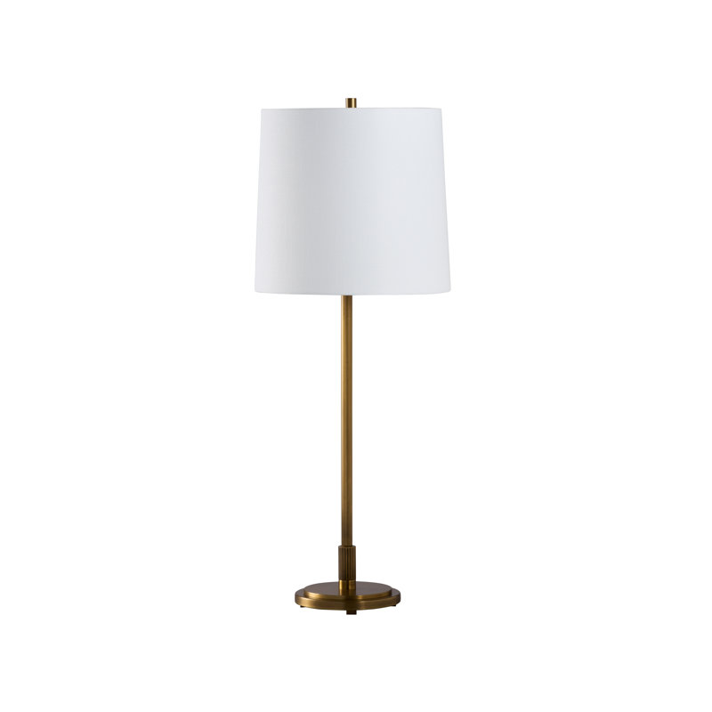 Underwood Buffet Lamp - Aged Brass, 28.5" H x 11" W x 11" D, Dimmer, 100