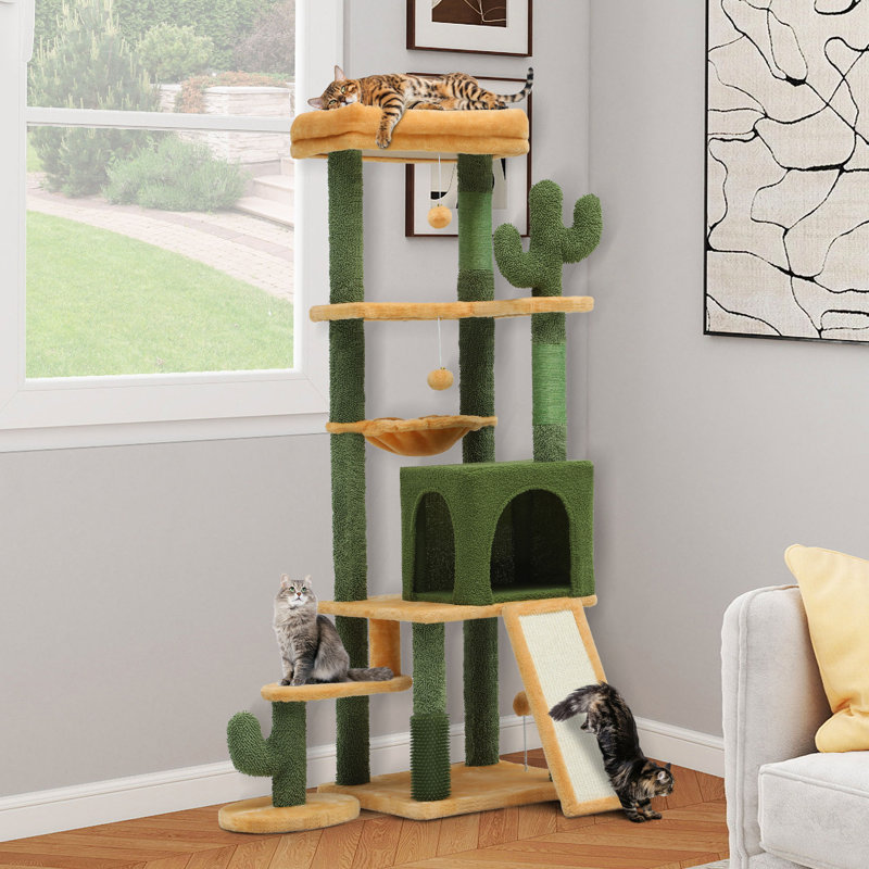 Tour pour chat 60 "Cactus H 60" à niveaux multiples pour 2-3 chats